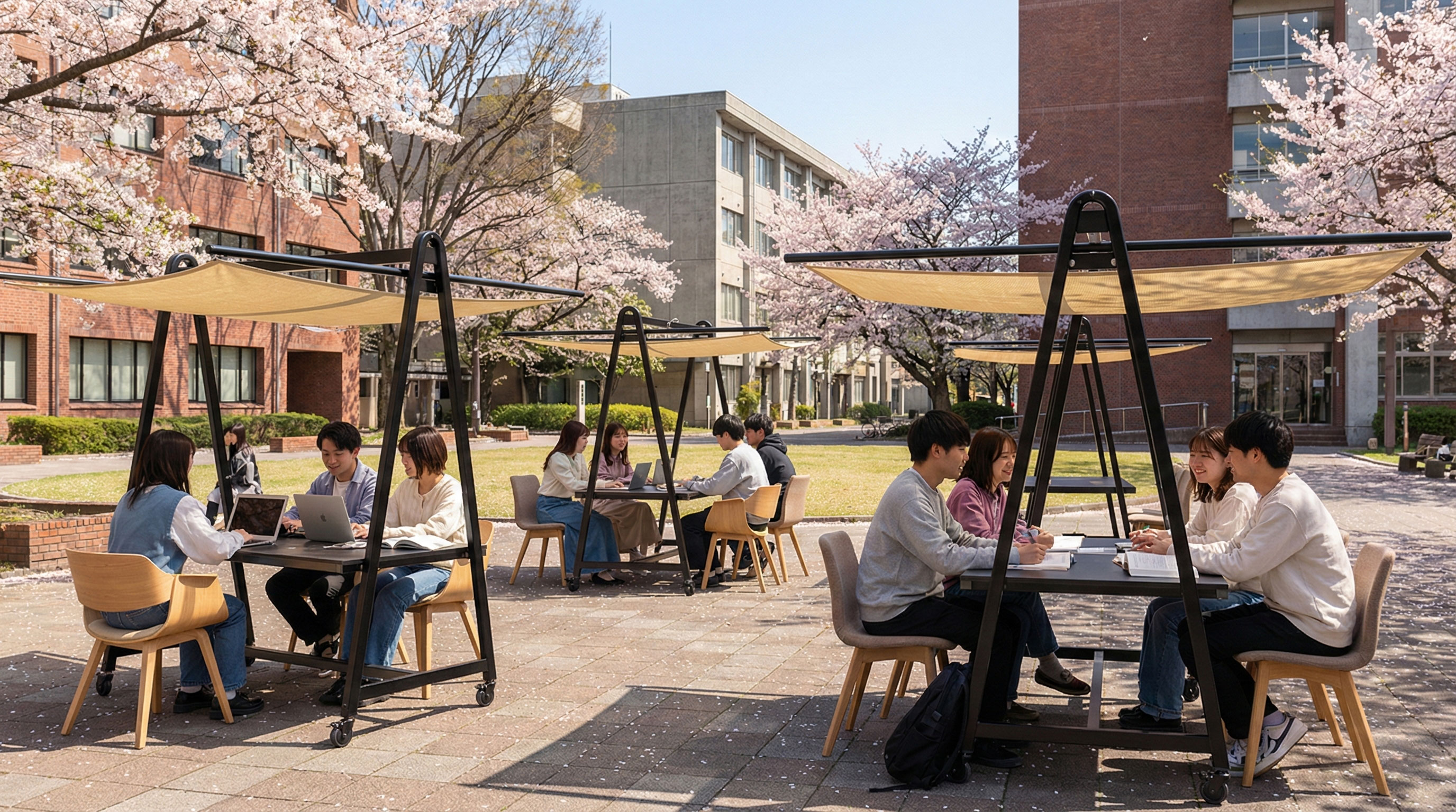 大学キャンパス 屋外広場